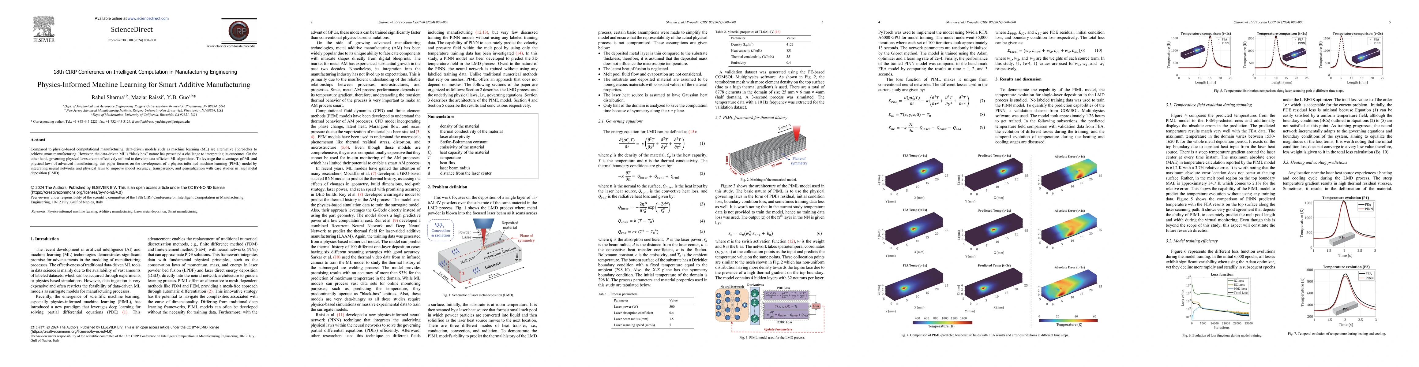 Thumbnail for Physics-Informed Machine Learning for Smart Additive Manufacturing