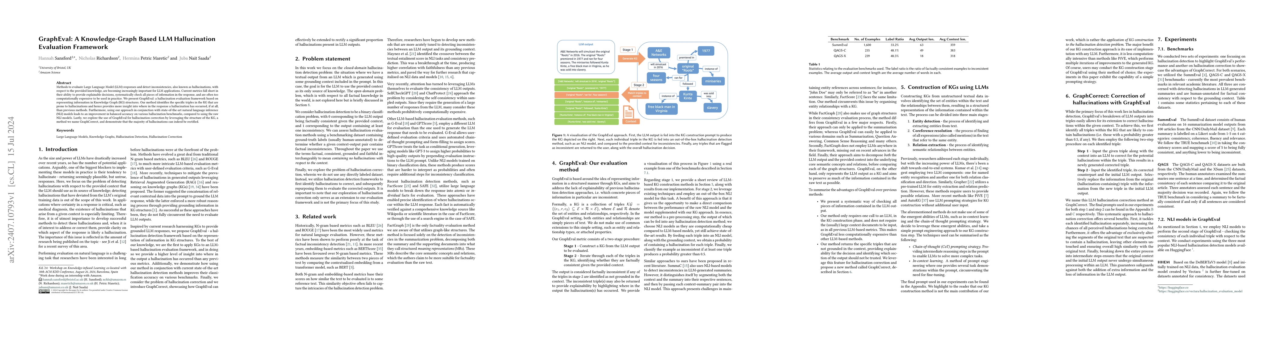 Thumbnail for GraphEval: A Knowledge-Graph Based LLM Hallucination Evaluation
  Framework