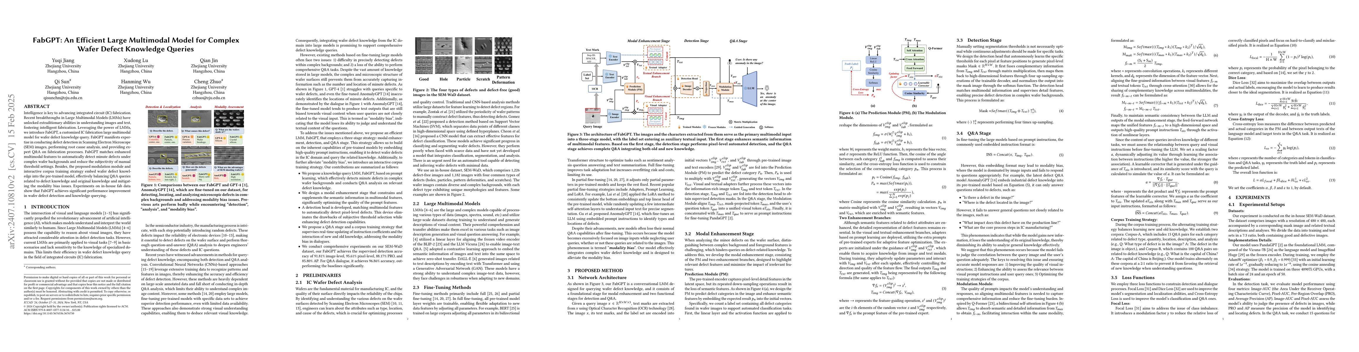 Thumbnail for FabGPT: An Efficient Large Multimodal Model for Complex Wafer Defect
  Knowledge Queries