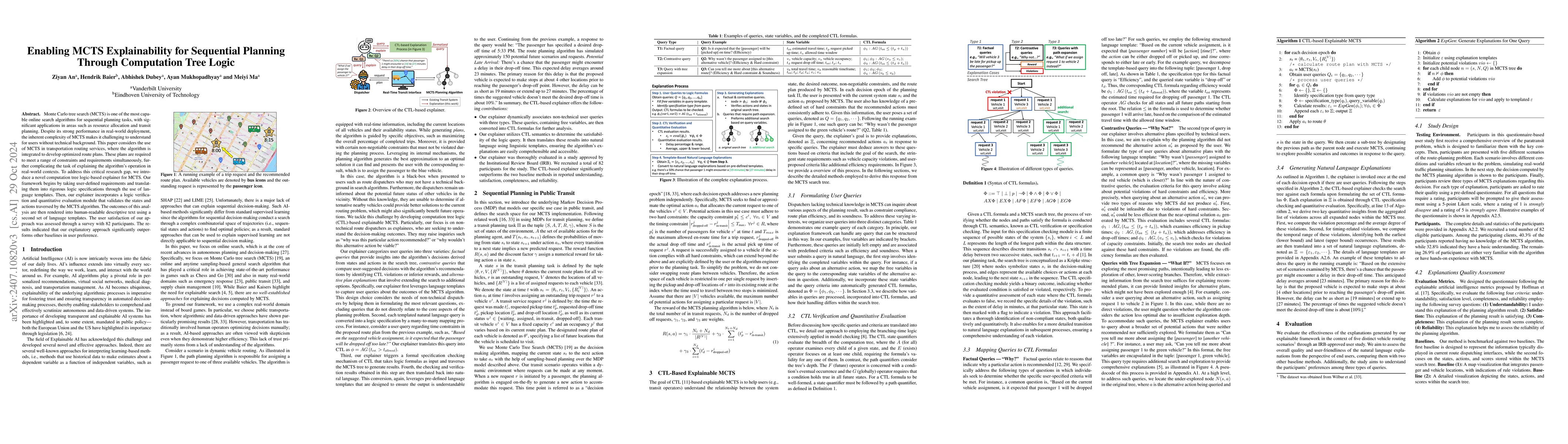 Thumbnail for Enabling MCTS Explainability for Sequential Planning Through Computation
  Tree Logic