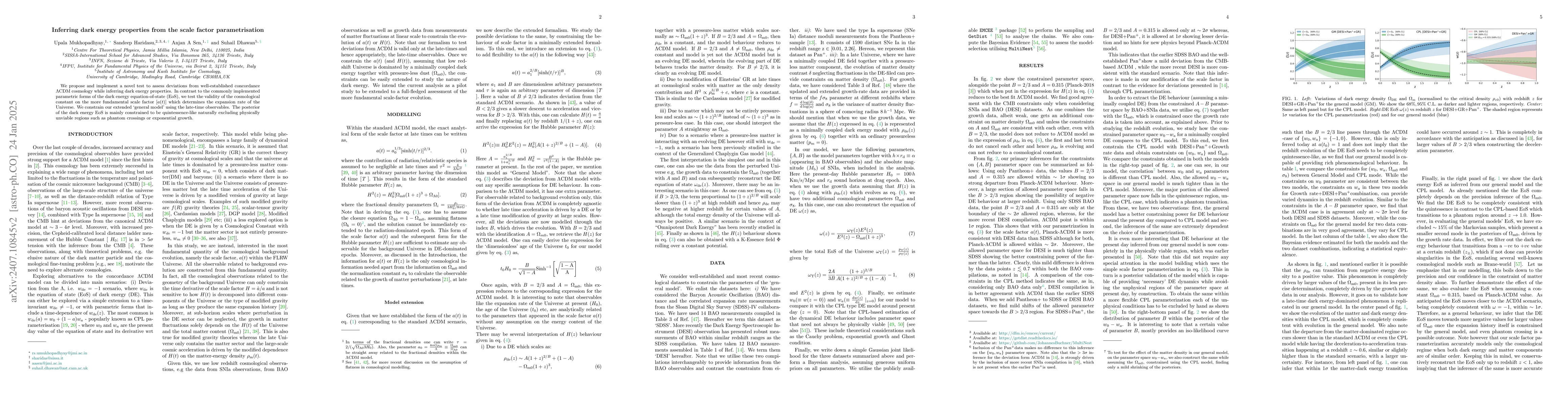 Thumbnail for Inferring dark energy properties from the scale factor parametrisation