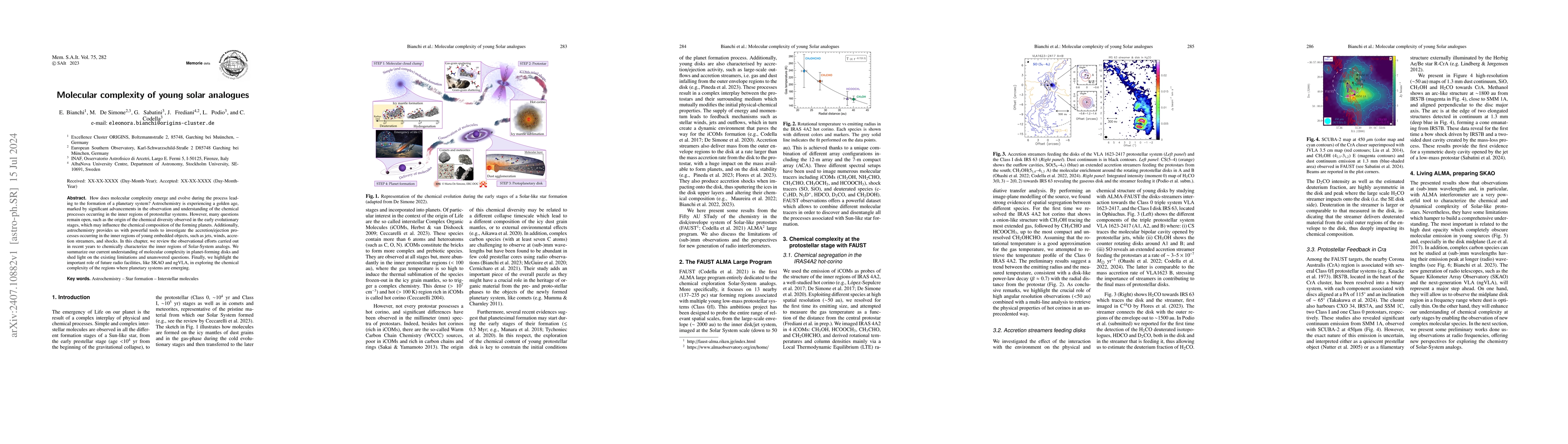 Thumbnail for Molecular complexity of young solar analogues