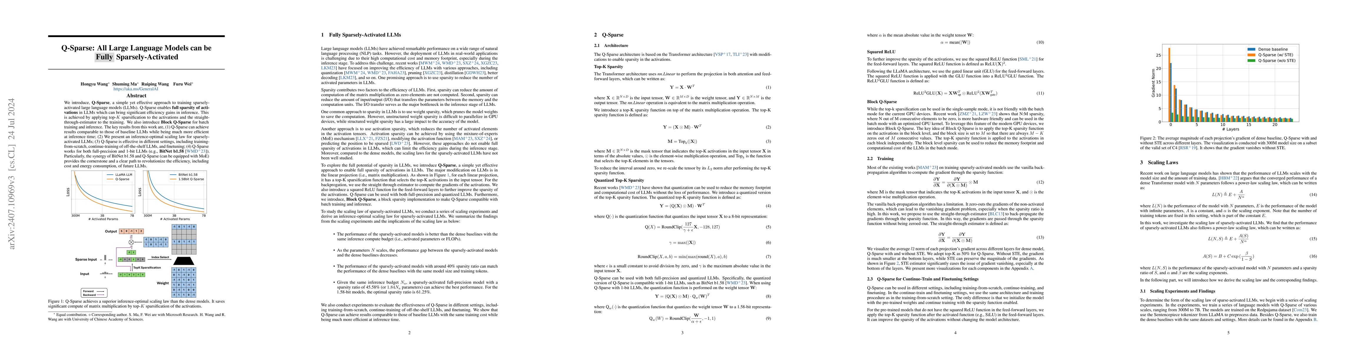 Thumbnail for Q-Sparse: All Large Language Models can be Fully Sparsely-Activated