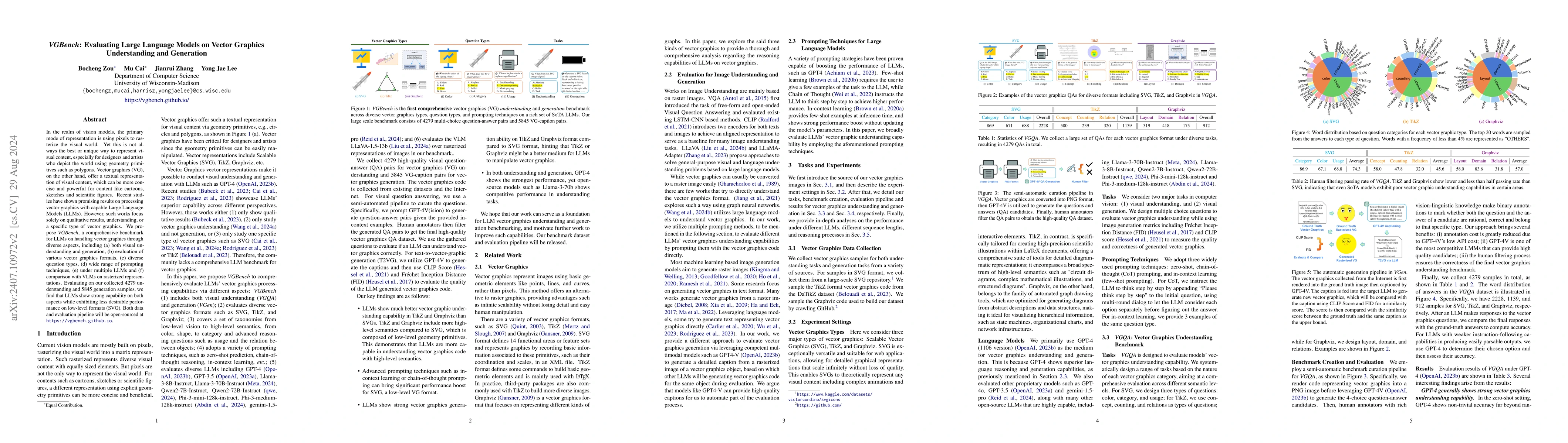 Thumbnail for VGBench: Evaluating Large Language Models on Vector Graphics
  Understanding and Generation