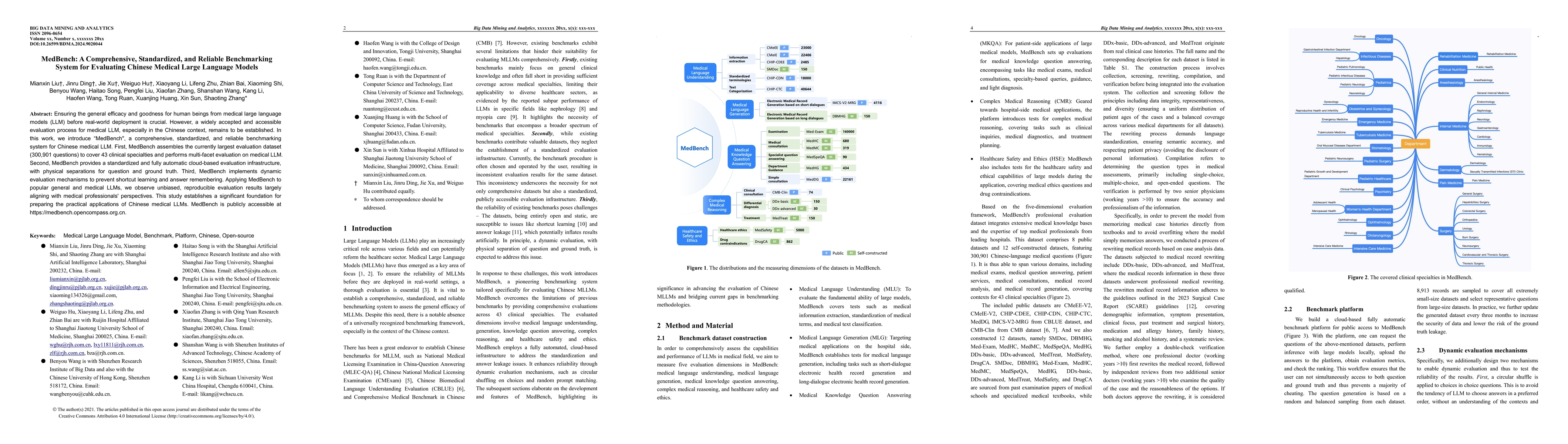 Thumbnail for MedBench: A Comprehensive, Standardized, and Reliable Benchmarking
  System for Evaluating Chinese Medical Large Language Models