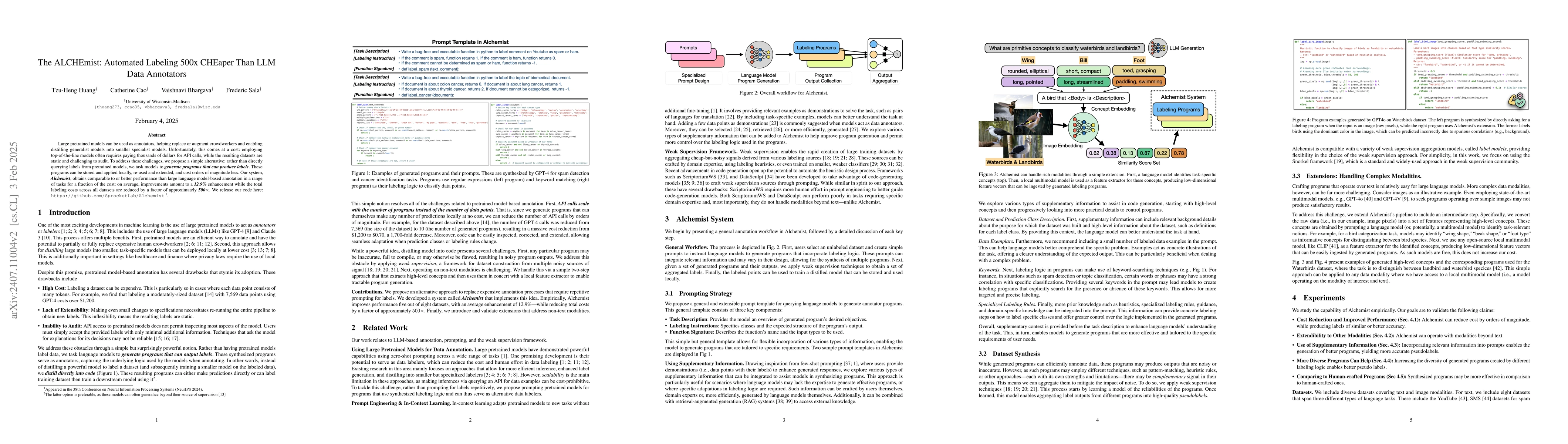 Thumbnail for The ALCHEmist: Automated Labeling 500x CHEaper Than LLM Data Annotators