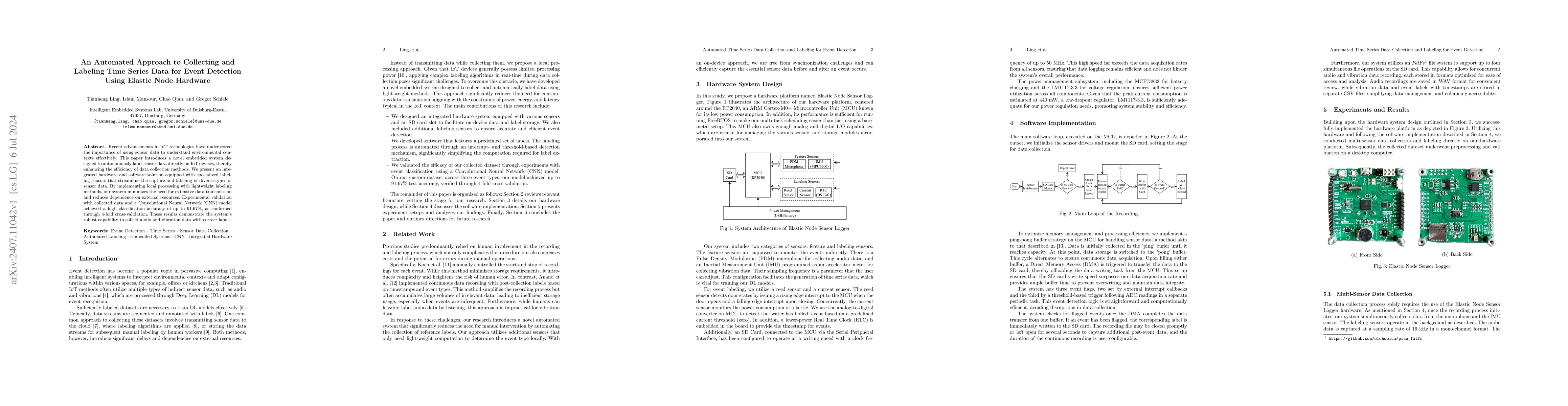 Thumbnail for An Automated Approach to Collecting and Labeling Time Series Data for
  Event Detection Using Elastic Node Hardware