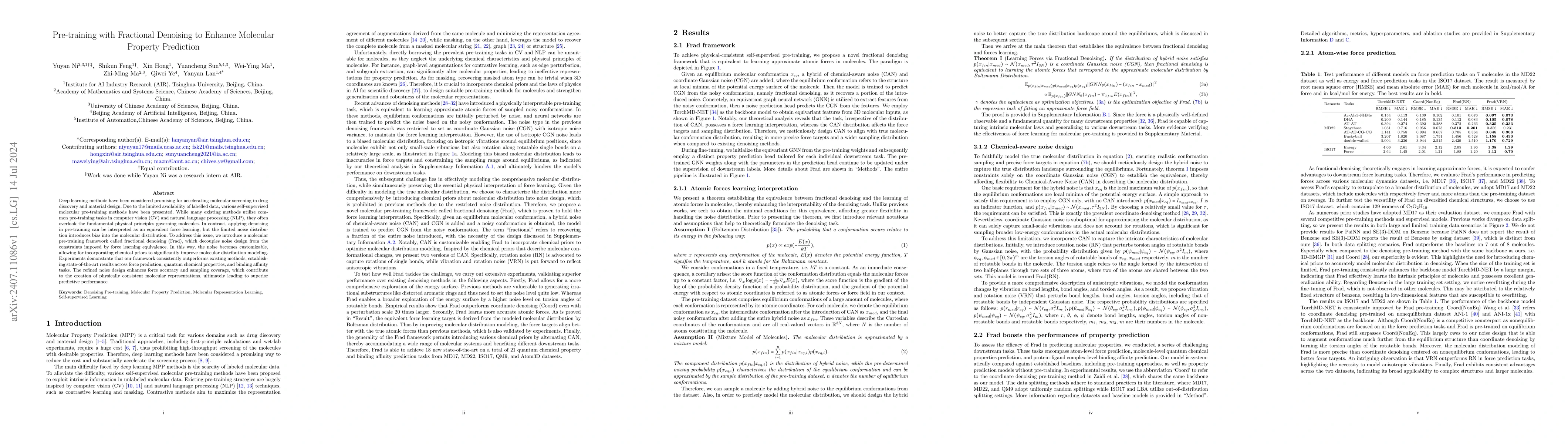 Thumbnail for Pre-training with Fractional Denoising to Enhance Molecular Property
  Prediction
