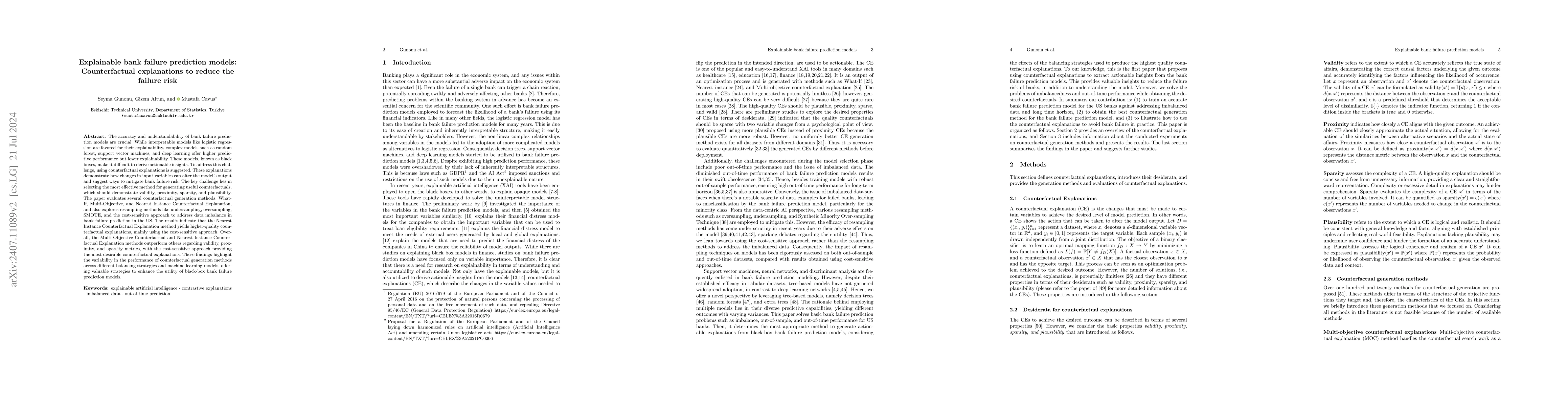 Thumbnail for Explainable bank failure prediction models: Counterfactual explanations
  to reduce the failure risk