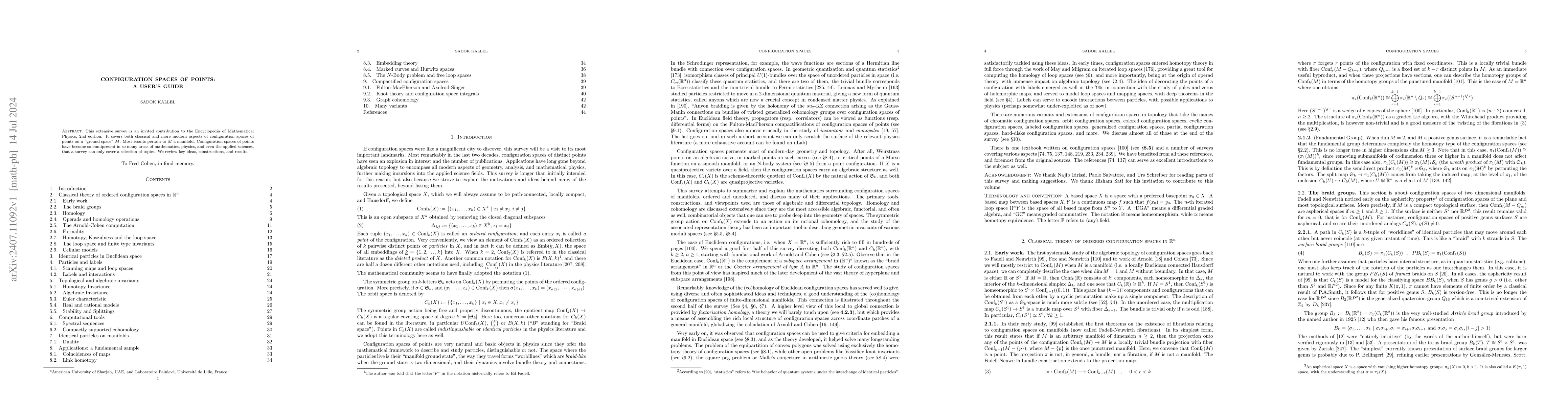 Thumbnail for Configuration Spaces of Points: A User's Guide