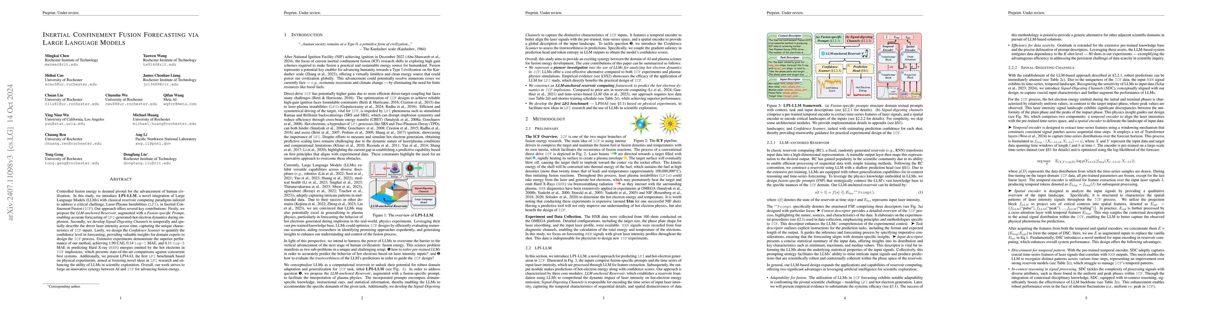 Thumbnail for Inertial Confinement Fusion Forecasting via LLMs