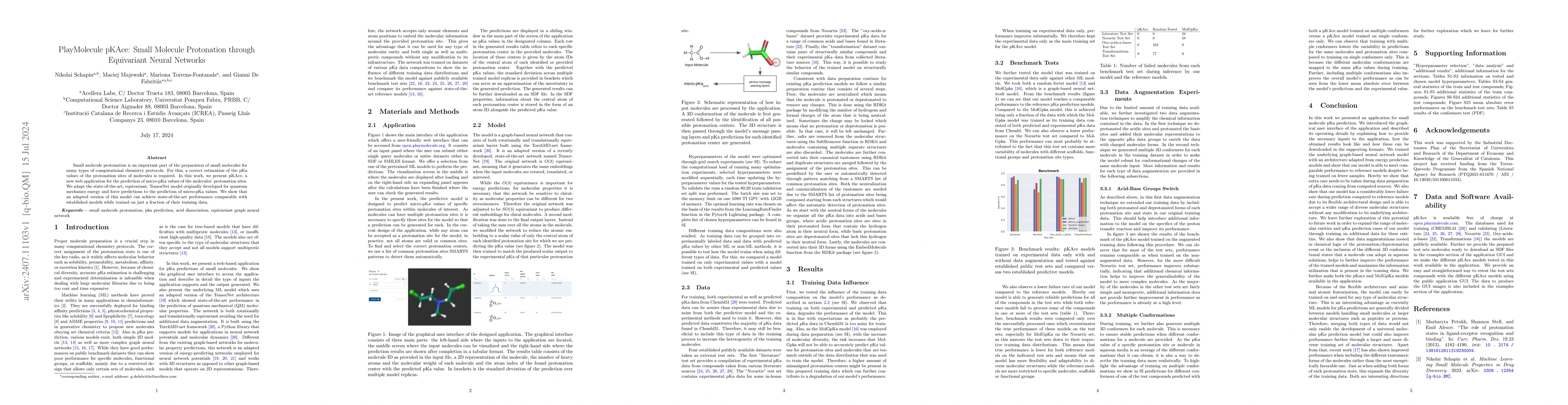 Thumbnail for PlayMolecule pKAce: Small Molecule Protonation through Equivariant
  Neural Networks