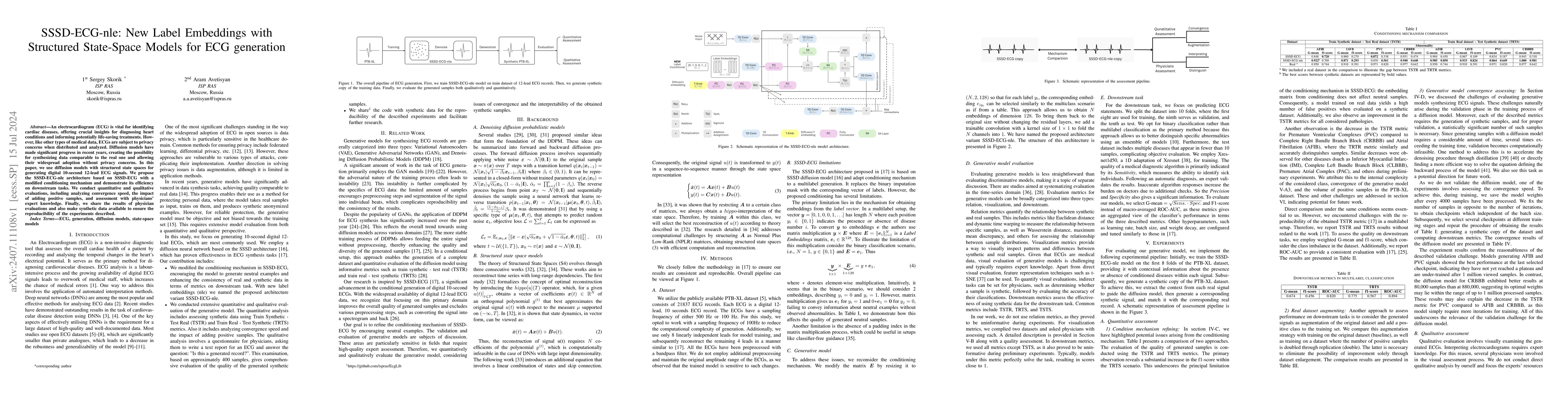 Thumbnail for SSSD-ECG-nle: New Label Embeddings with Structured State-Space Models
  for ECG generation