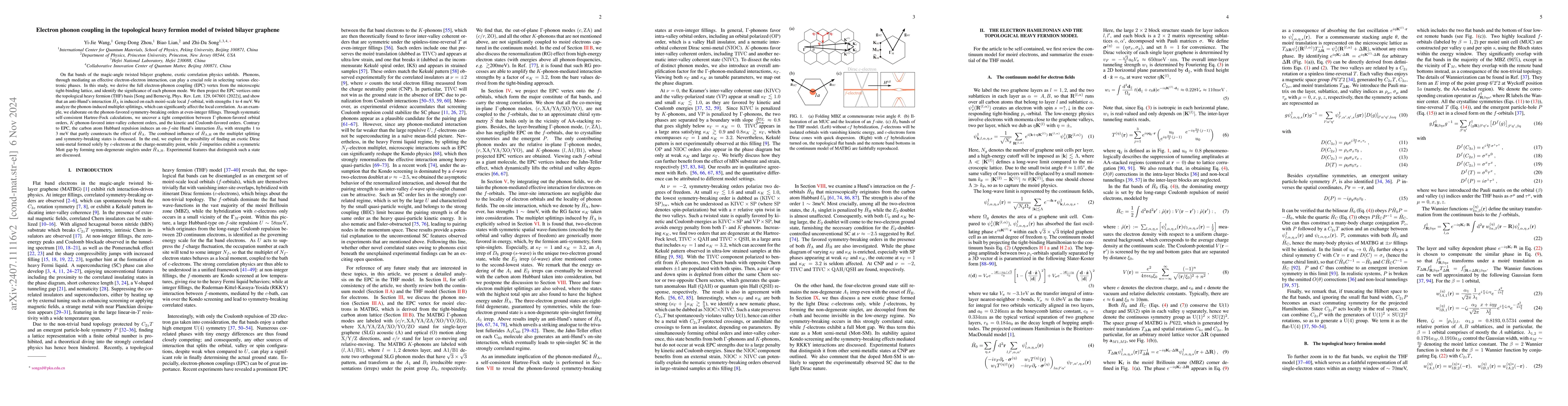 Thumbnail for Electron phonon coupling in the topological heavy fermion model of
  twisted bilayer graphene
