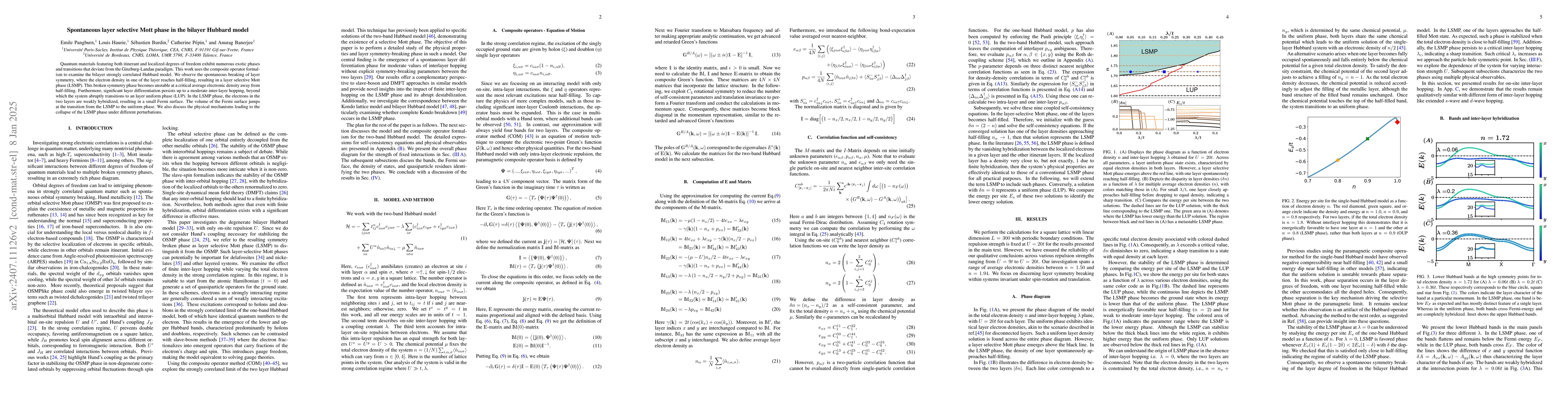 Thumbnail for Spontaneous orbital selective Mott phase in the two band Hubbard model