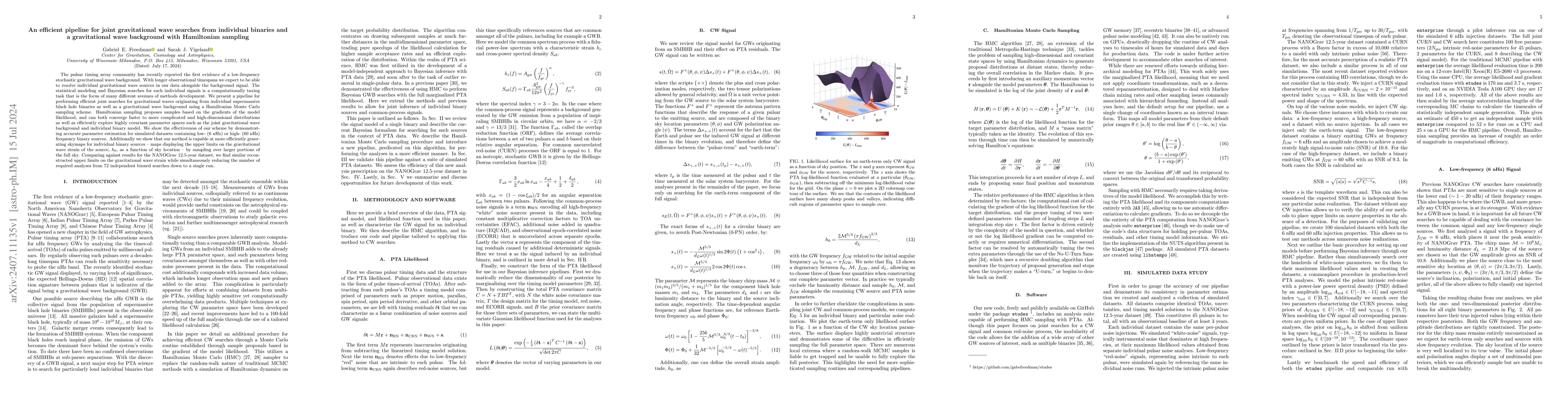 Thumbnail for An efficient pipeline for joint gravitational wave searches from
  individual binaries and a gravitational wave background with Hamiltonian
  sampling
