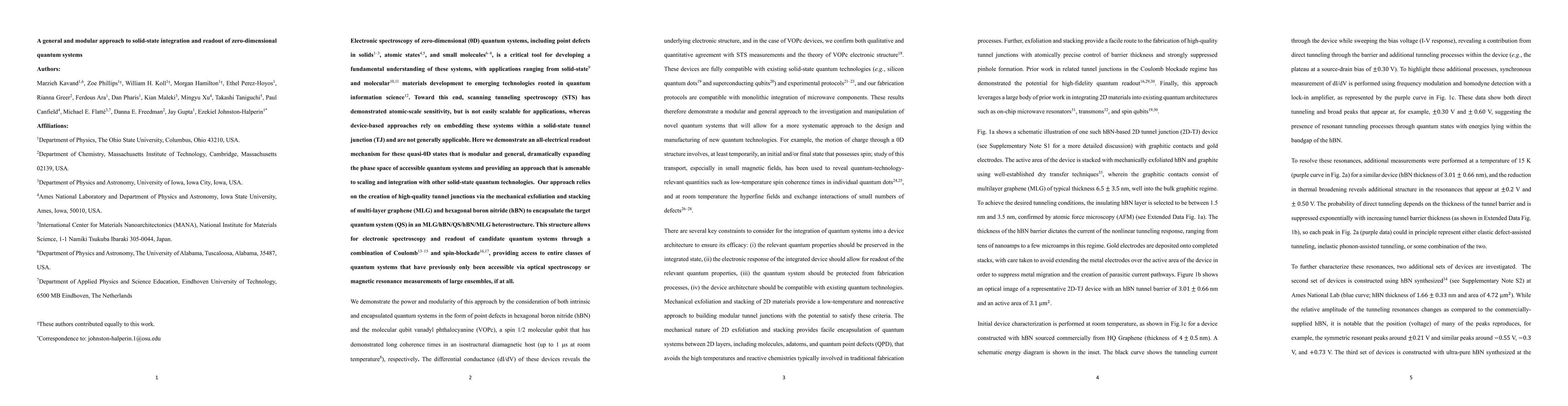 Thumbnail for A general and modular approach to solid-state integration and readout of
  zero-dimensional quantum systems