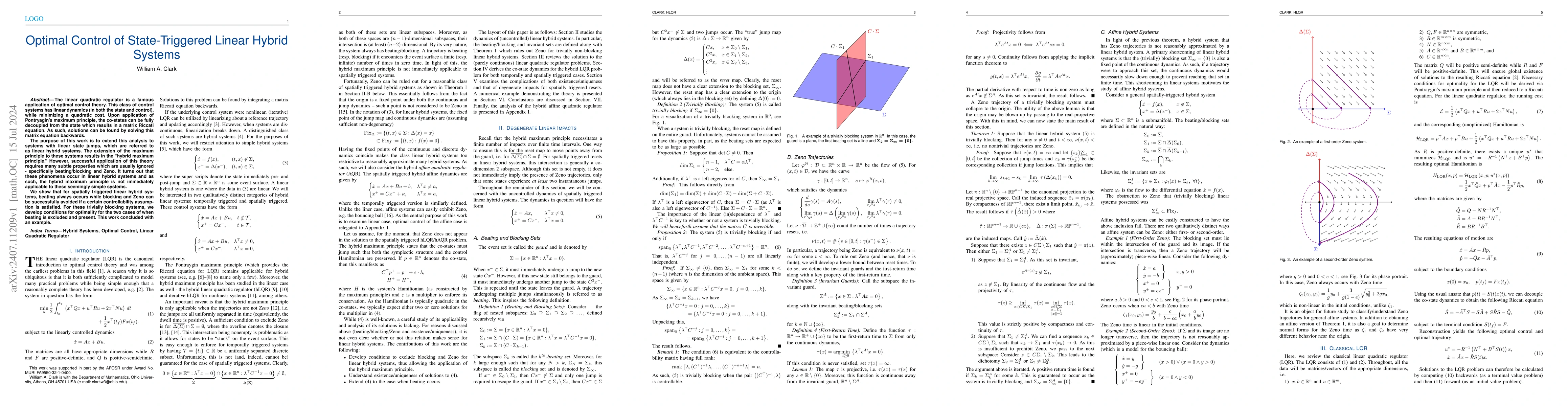 Thumbnail for Optimal Control of State-Triggered Linear Hybrid Systems