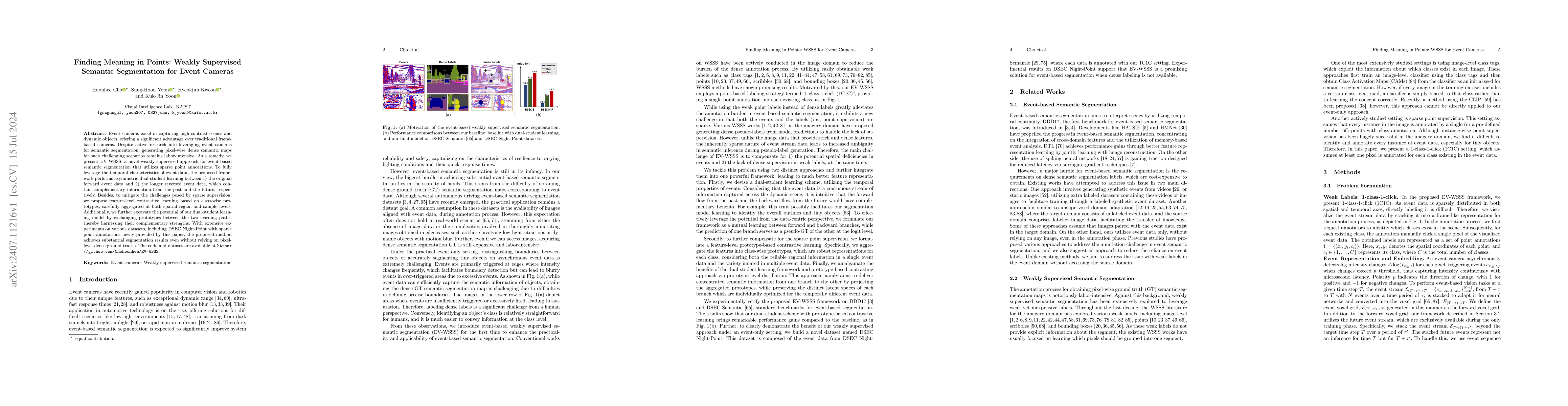 Thumbnail for Finding Meaning in Points: Weakly Supervised Semantic Segmentation for
  Event Cameras