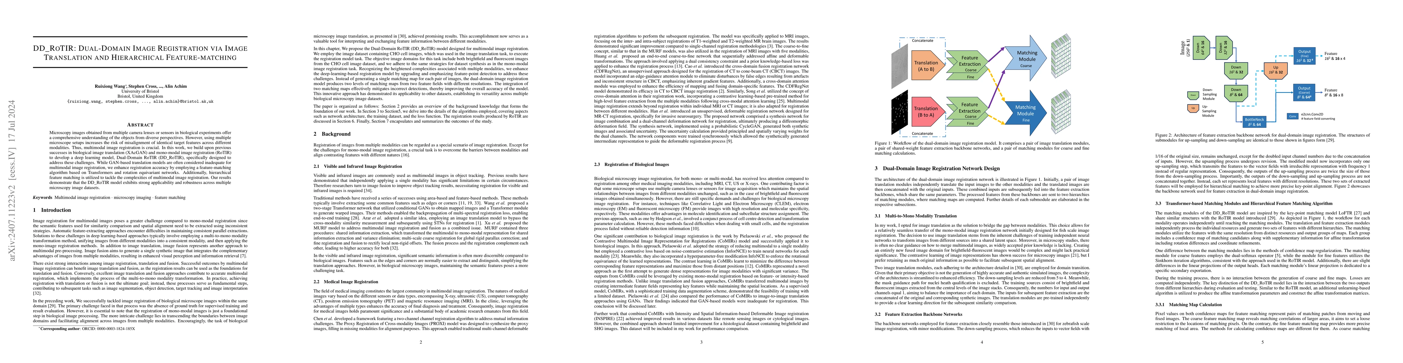 Thumbnail for DD_RoTIR: Dual-Domain Image Registration via Image Translation and
  Hierarchical Feature-matching