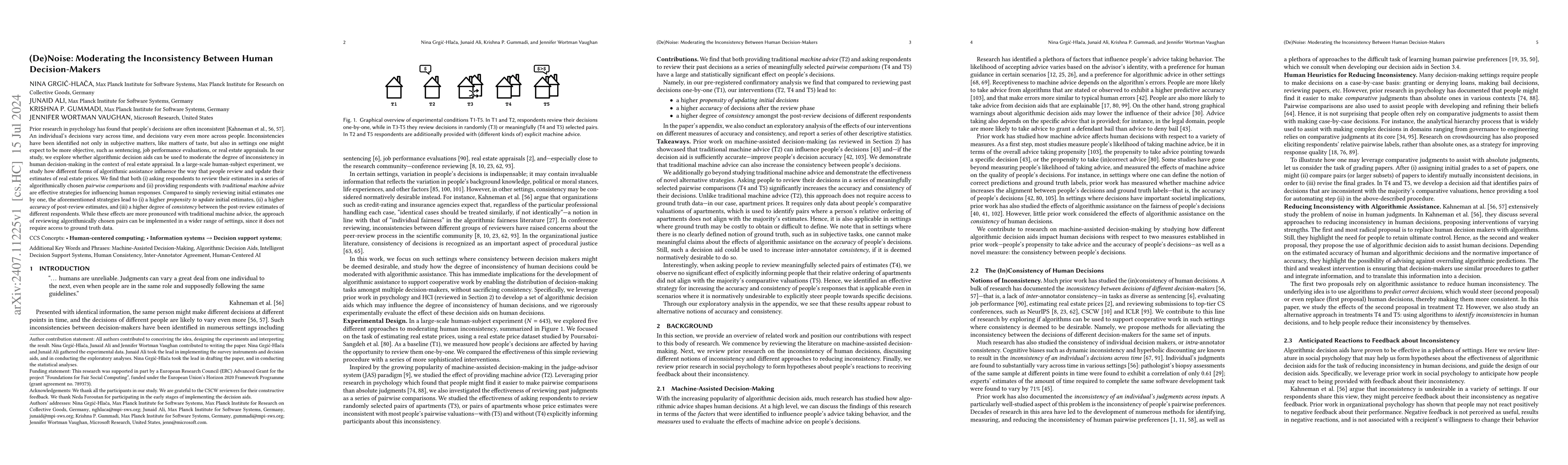 Thumbnail for (De)Noise: Moderating the Inconsistency Between Human Decision-Makers