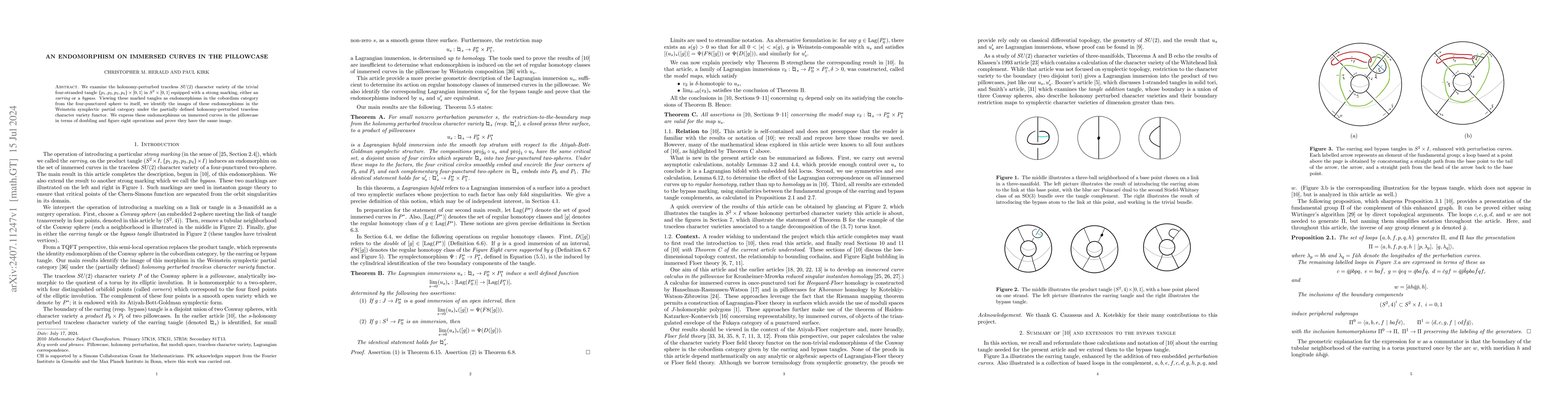 Thumbnail for An endomorphism on immersed curves in the pillowcase