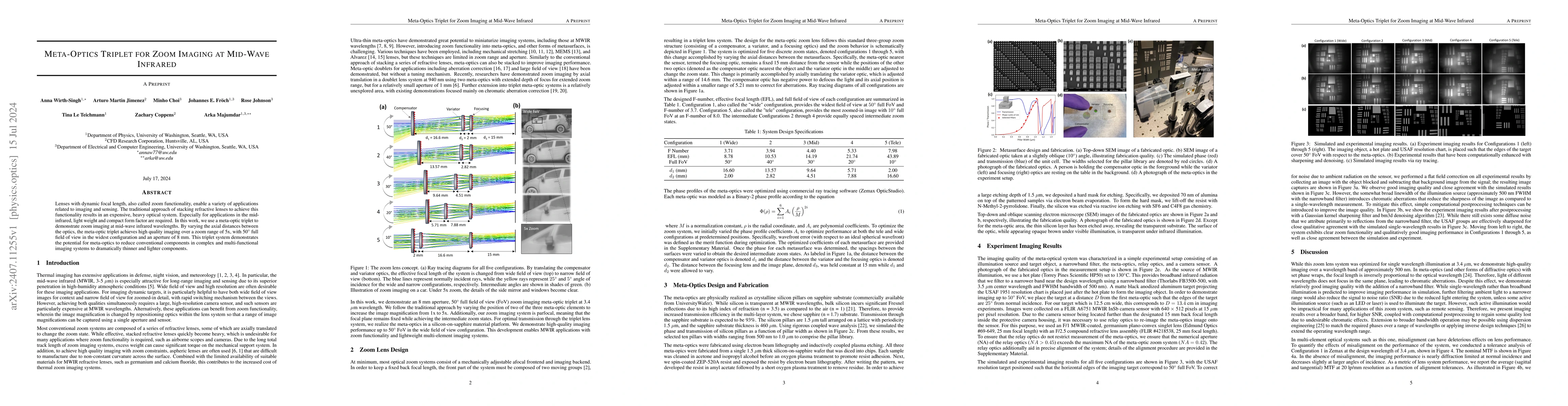 Thumbnail for Meta-Optics Triplet for Zoom Imaging at Mid-Wave Infrared