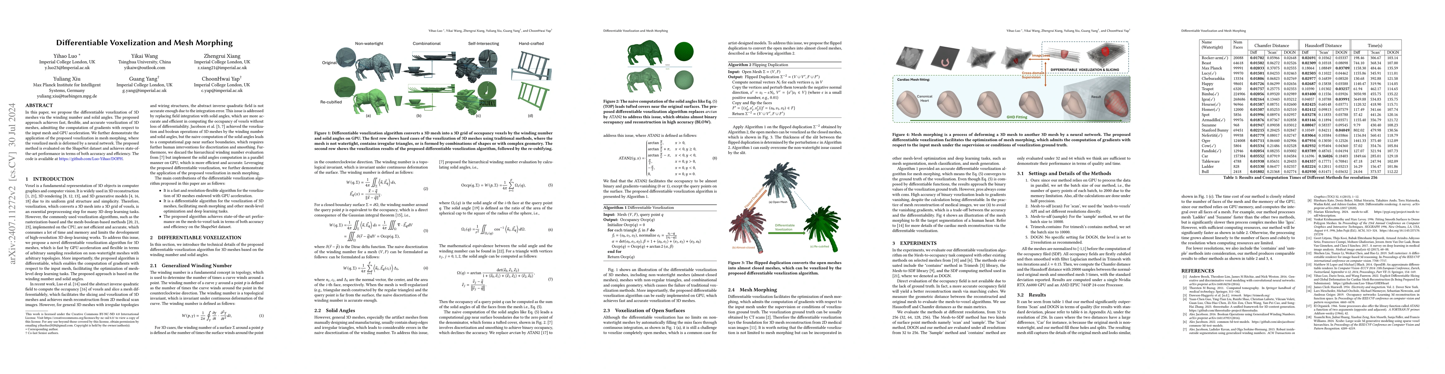 Thumbnail for Differentiable Voxelization and Mesh Morphing