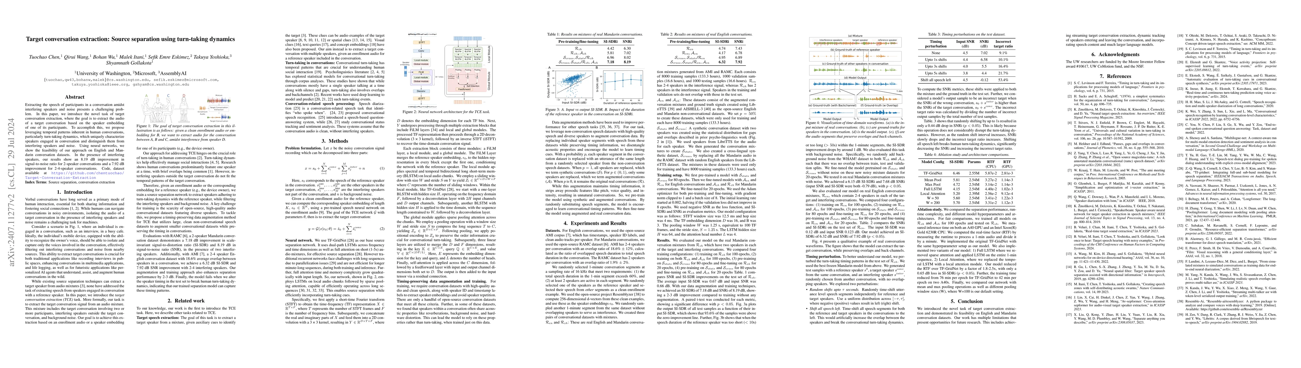 Thumbnail for Target conversation extraction: Source separation using turn-taking
  dynamics