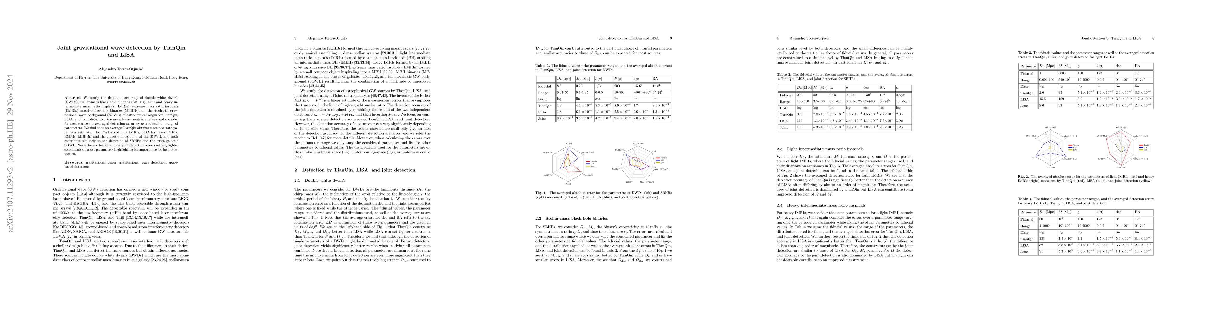 Thumbnail for Joint gravitational wave detection by TianQin and LISA