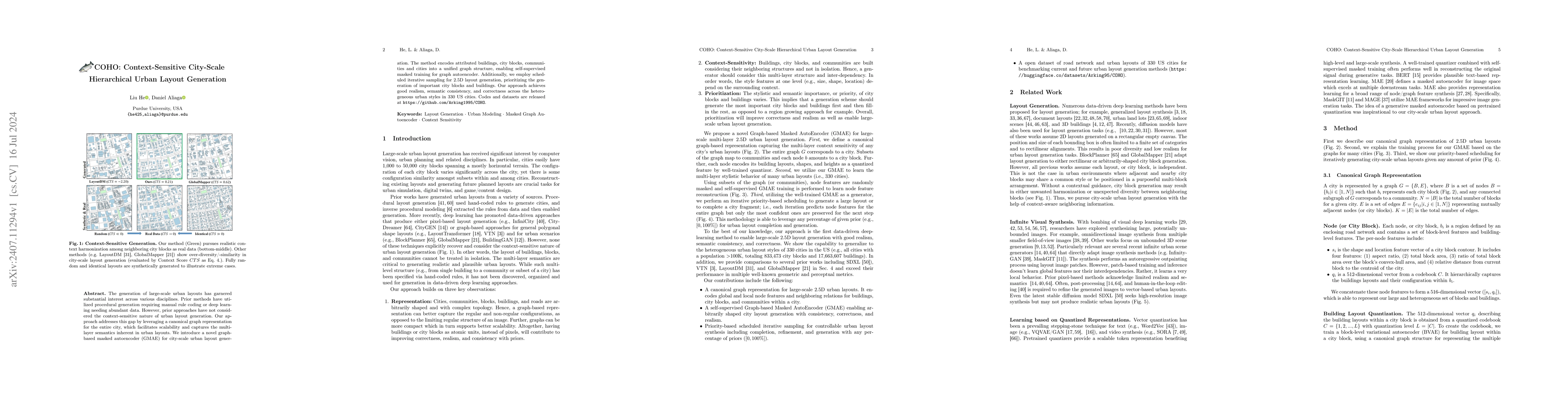 Thumbnail for COHO: Context-Sensitive City-Scale Hierarchical Urban Layout Generation