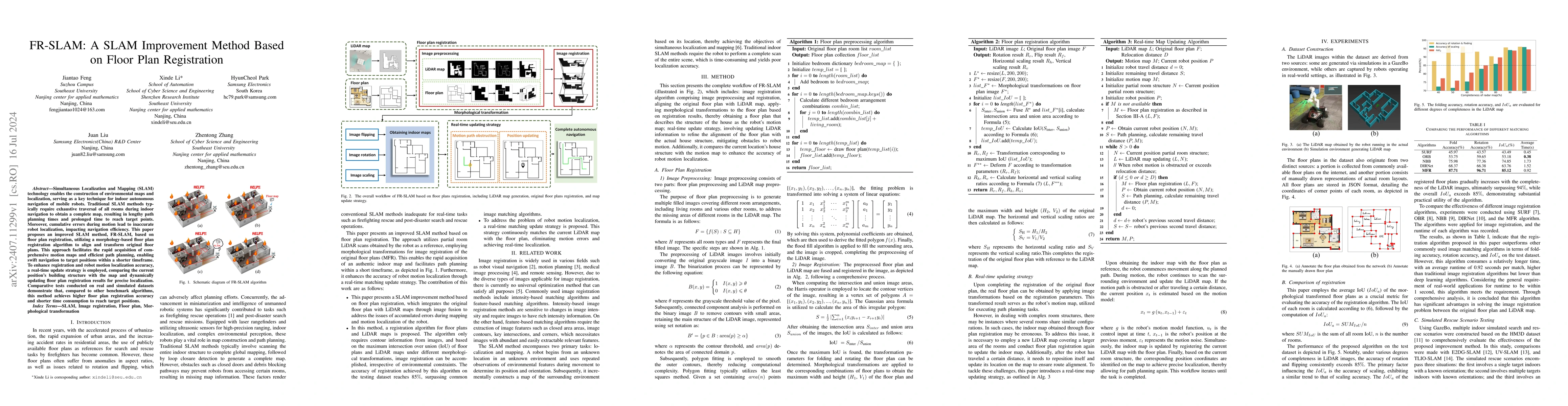 Thumbnail for FR-SLAM: A SLAM Improvement Method Based on Floor Plan Registration