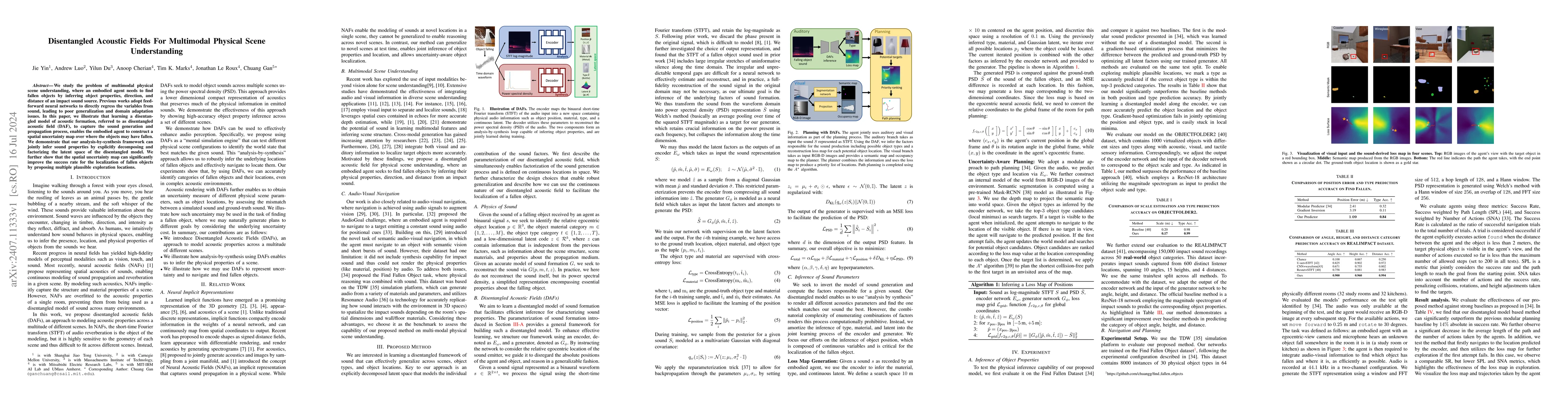 Thumbnail for Disentangled Acoustic Fields For Multimodal Physical Scene Understanding