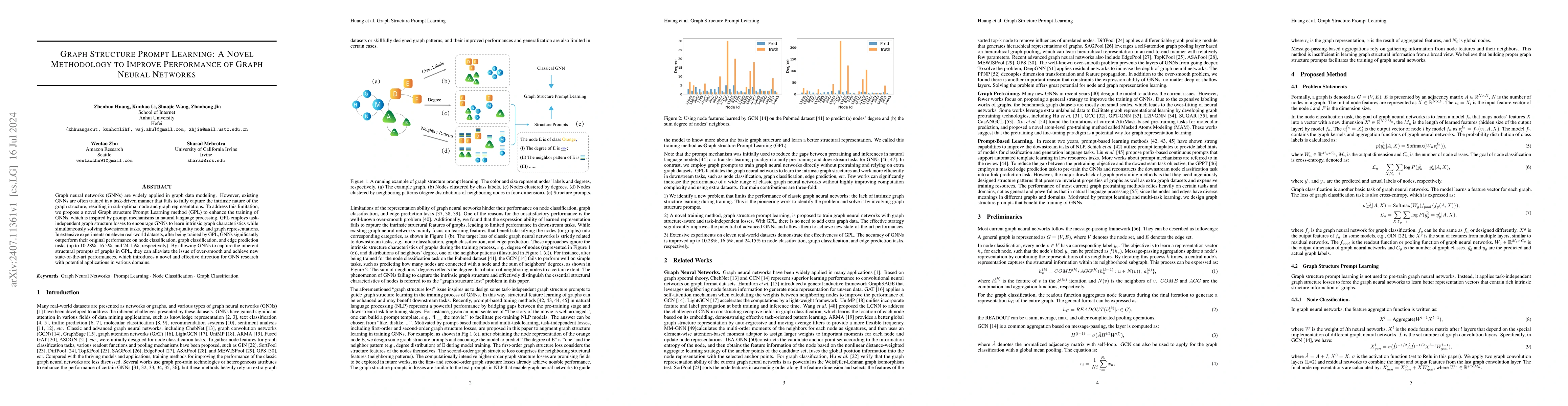 Thumbnail for Graph Structure Prompt Learning: A Novel Methodology to Improve
  Performance of Graph Neural Networks