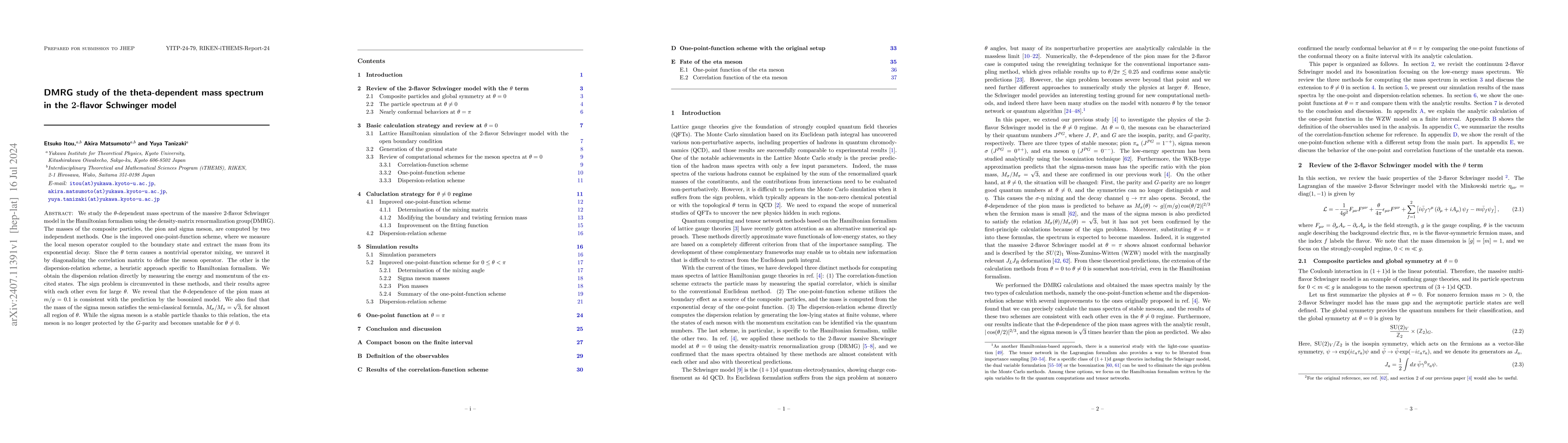 Thumbnail for DMRG study of the theta-dependent mass spectrum in the 2-flavor
  Schwinger model