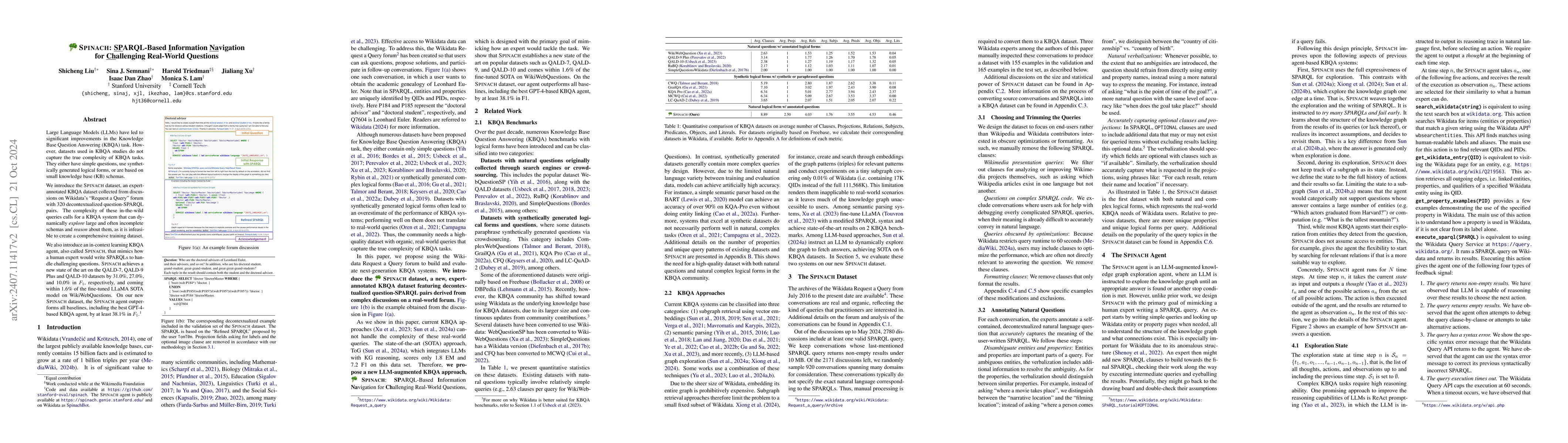 Thumbnail for SPINACH: SPARQL-Based Information Navigation for Challenging Real-World
  Questions