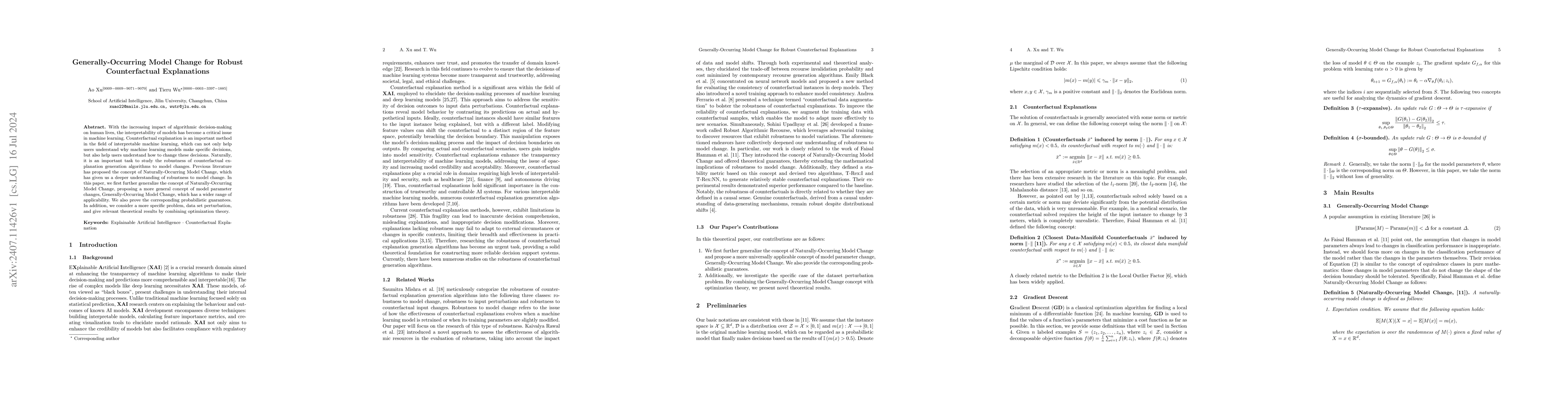 Thumbnail for Generally-Occurring Model Change for Robust Counterfactual Explanations