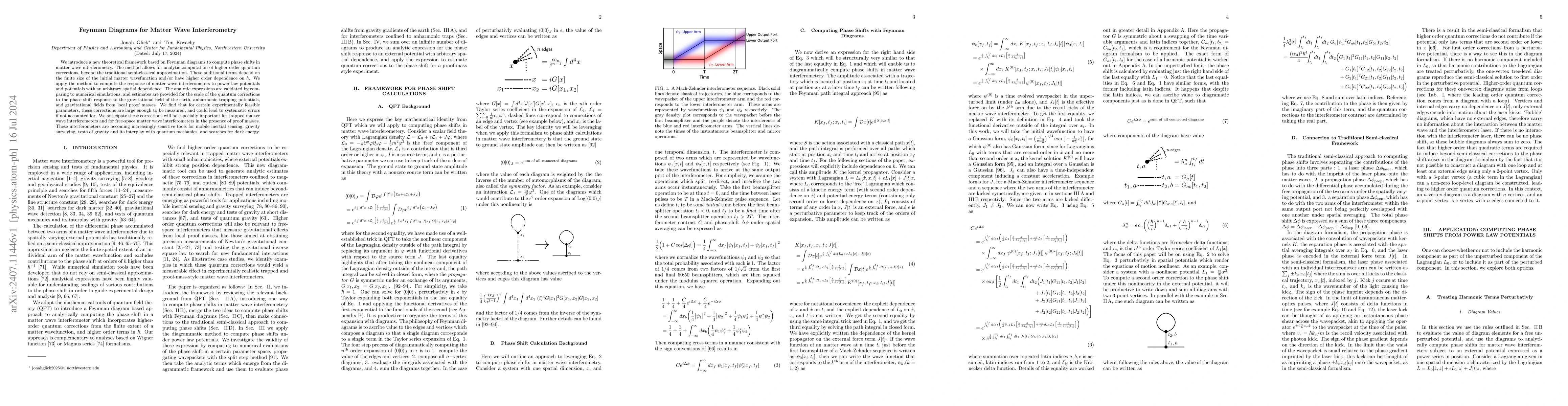 Thumbnail for Feynman Diagrams for Matter Wave Interferometry