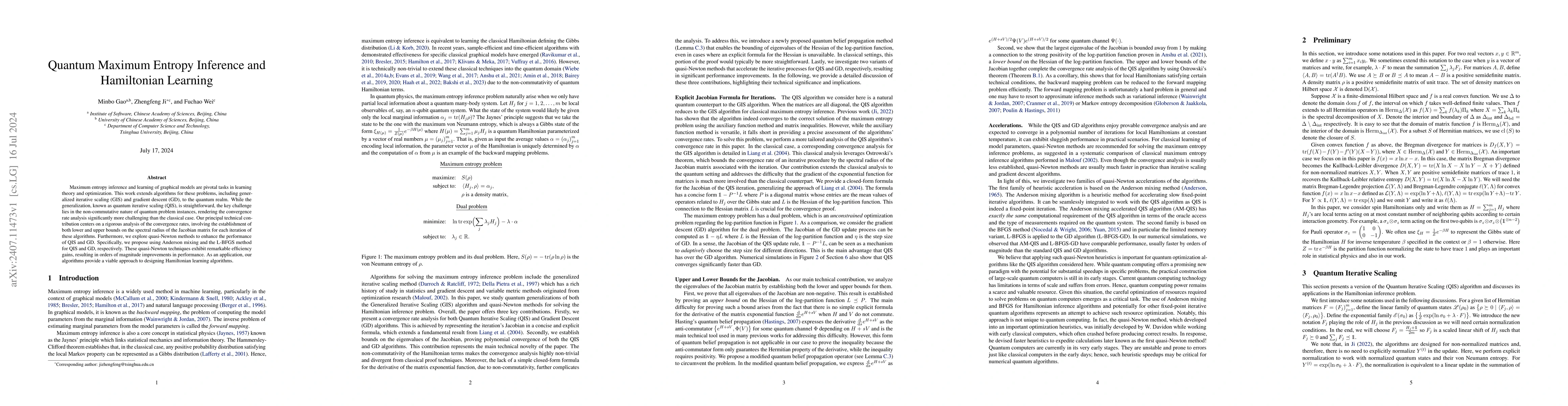 Thumbnail for Quantum Maximum Entropy Inference and Hamiltonian Learning