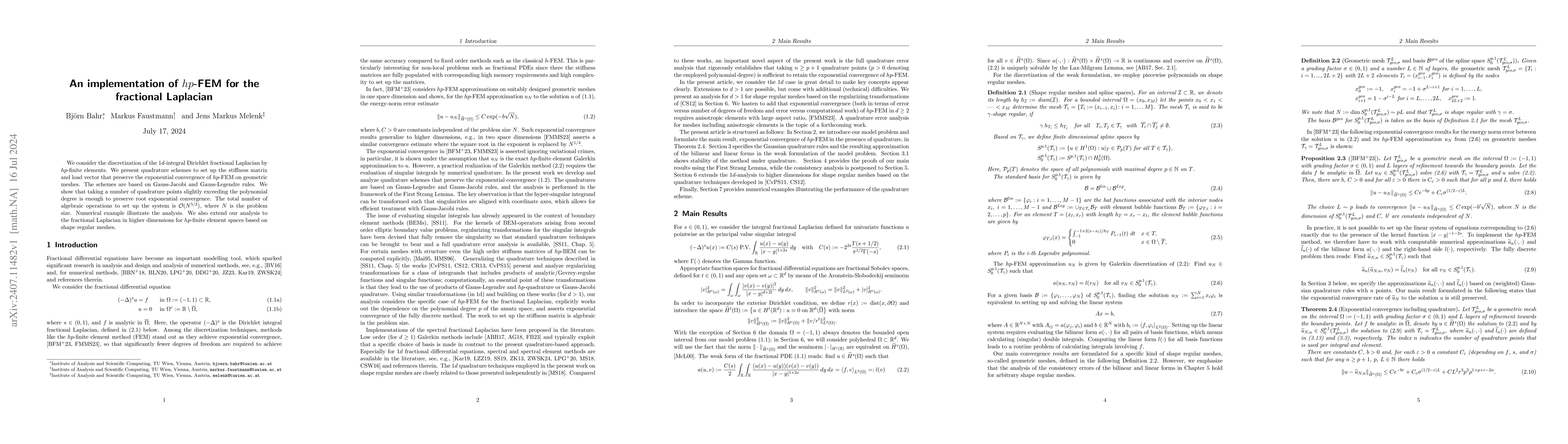 Thumbnail for An implementation of hp-FEM for the fractional Laplacian