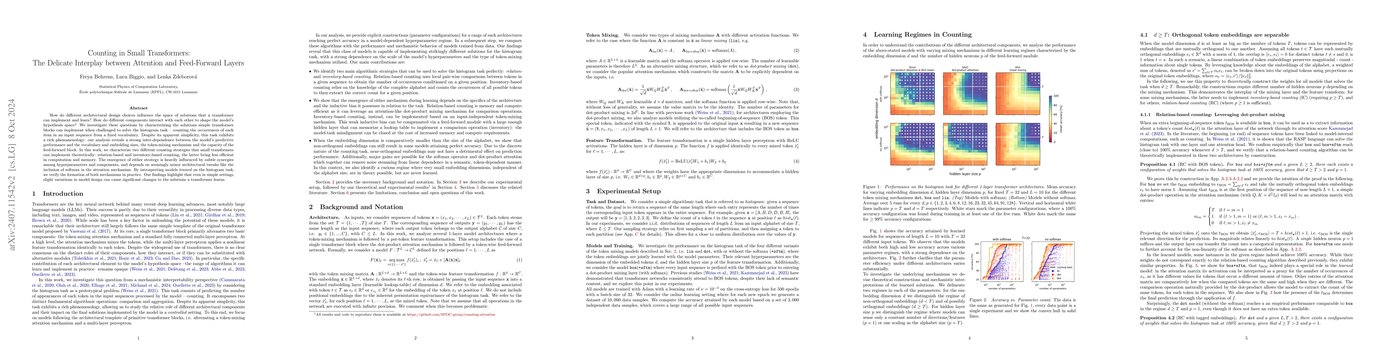 Thumbnail for Understanding Counting in Small Transformers: The Interplay between
  Attention and Feed-Forward Layers
