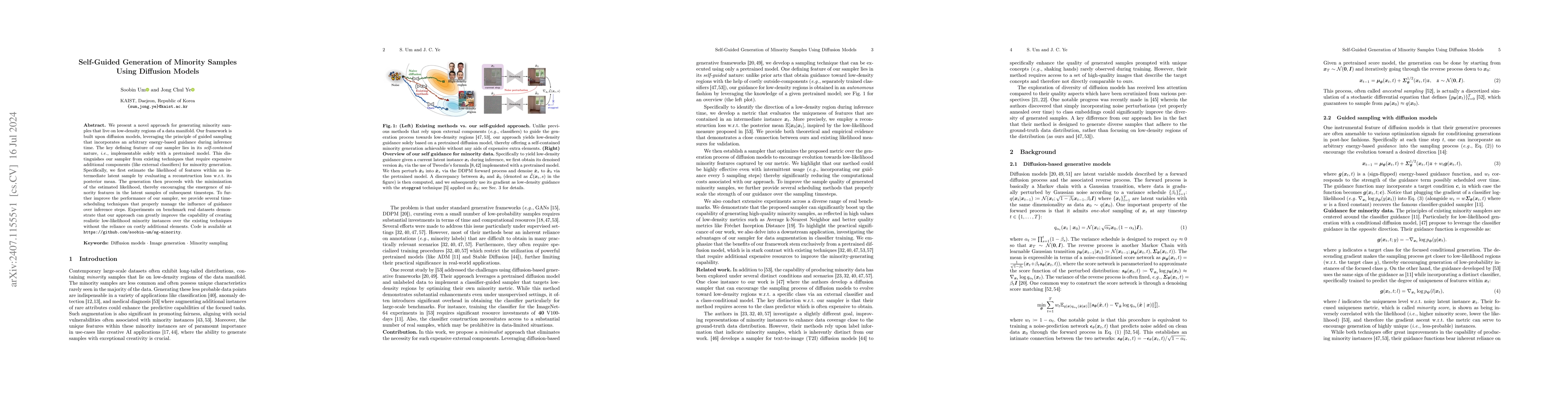 Thumbnail for Self-Guided Generation of Minority Samples Using Diffusion Models