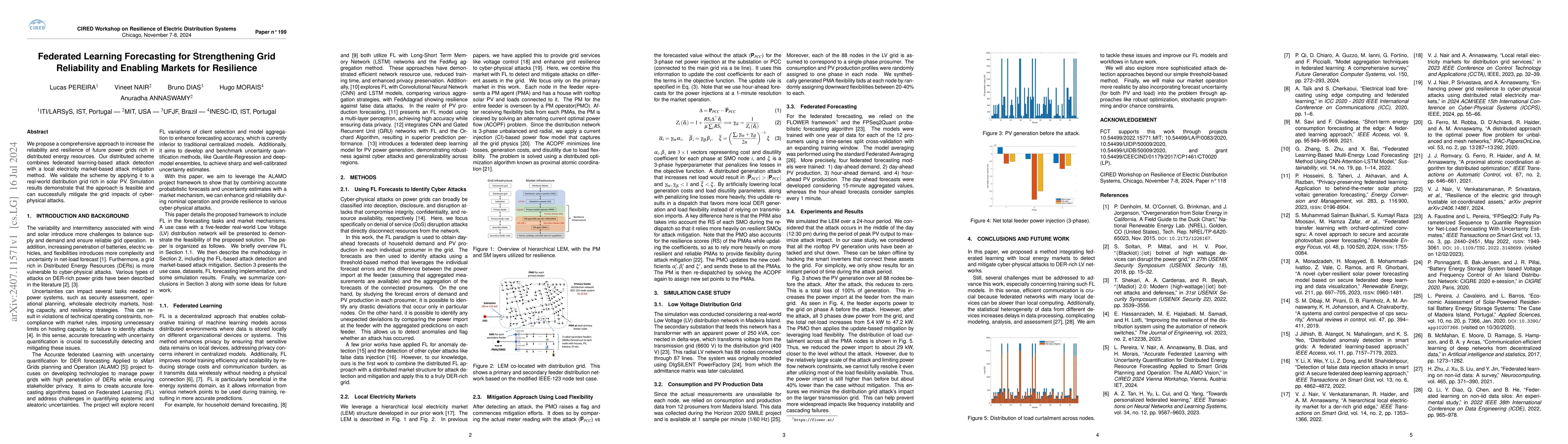 Thumbnail for Federated Learning Forecasting for Strengthening Grid Reliability and
  Enabling Markets for Resilience
