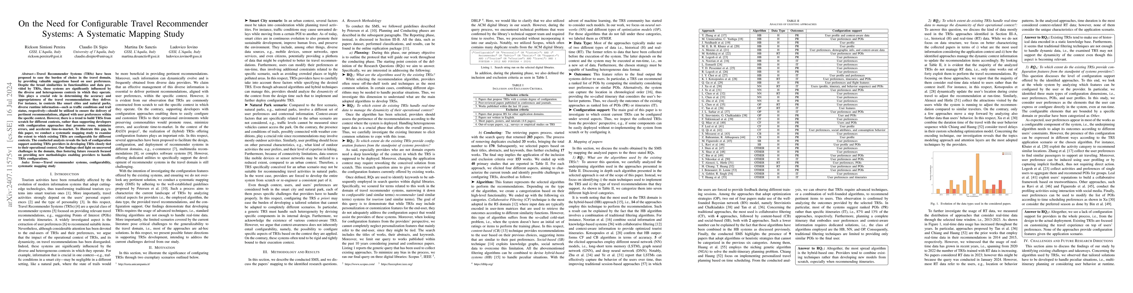 Thumbnail for On the Need for Configurable Travel Recommender Systems: A Systematic
  Mapping Study
