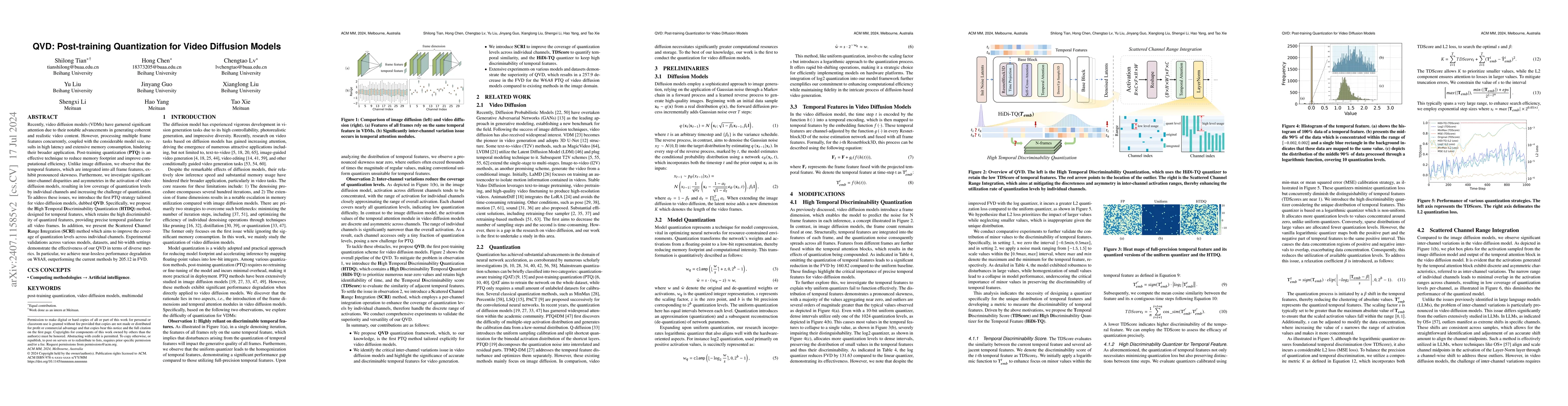 Thumbnail for QVD: Post-training Quantization for Video Diffusion Models