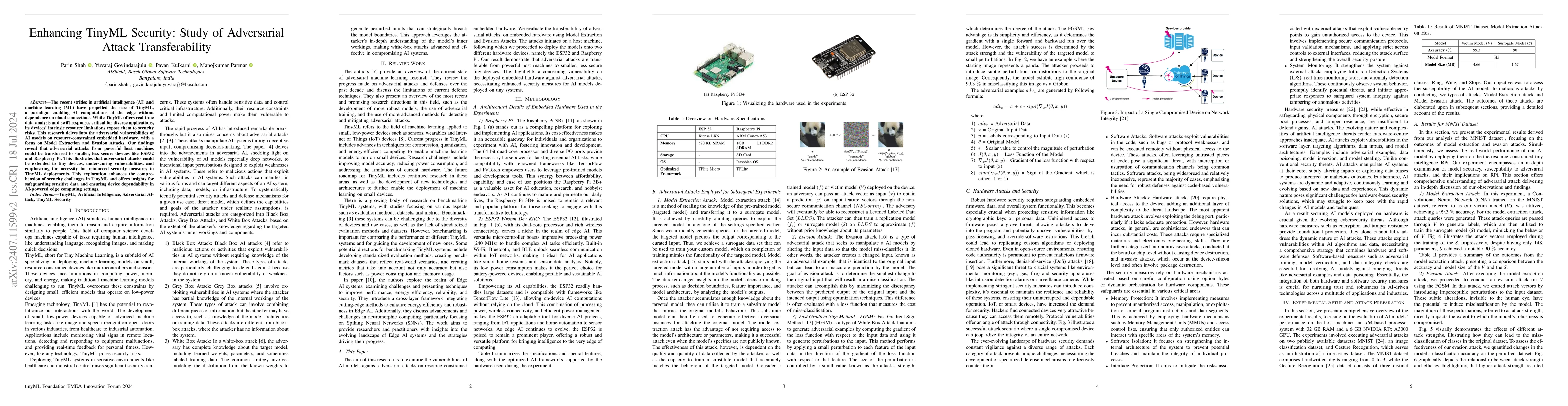 Thumbnail for Enhancing TinyML Security: Study of Adversarial Attack Transferability