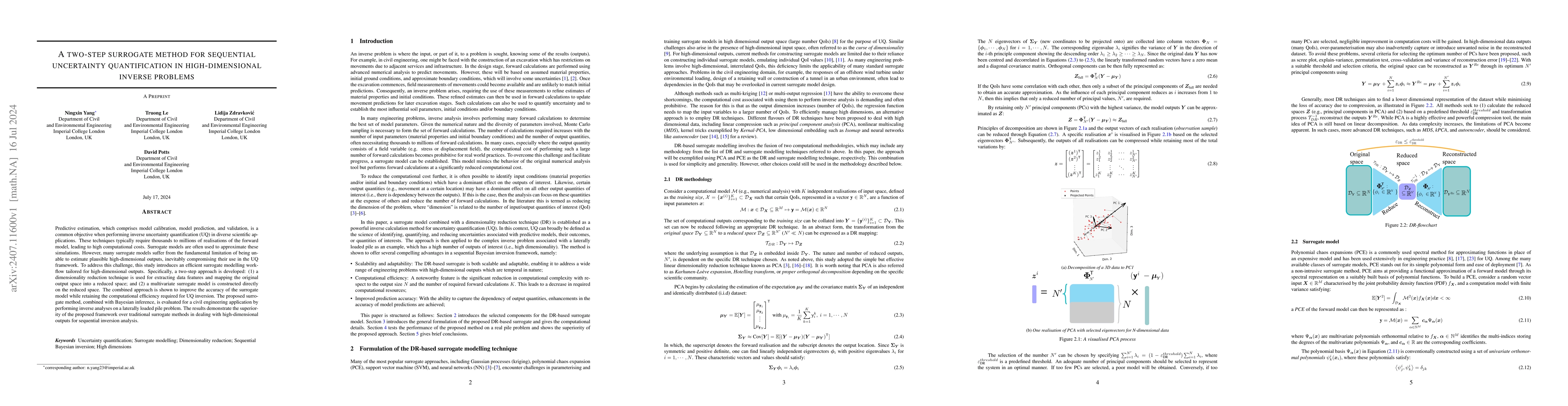 Thumbnail for A two-step surrogate method for sequential uncertainty quantification in
  high-dimensional inverse problems