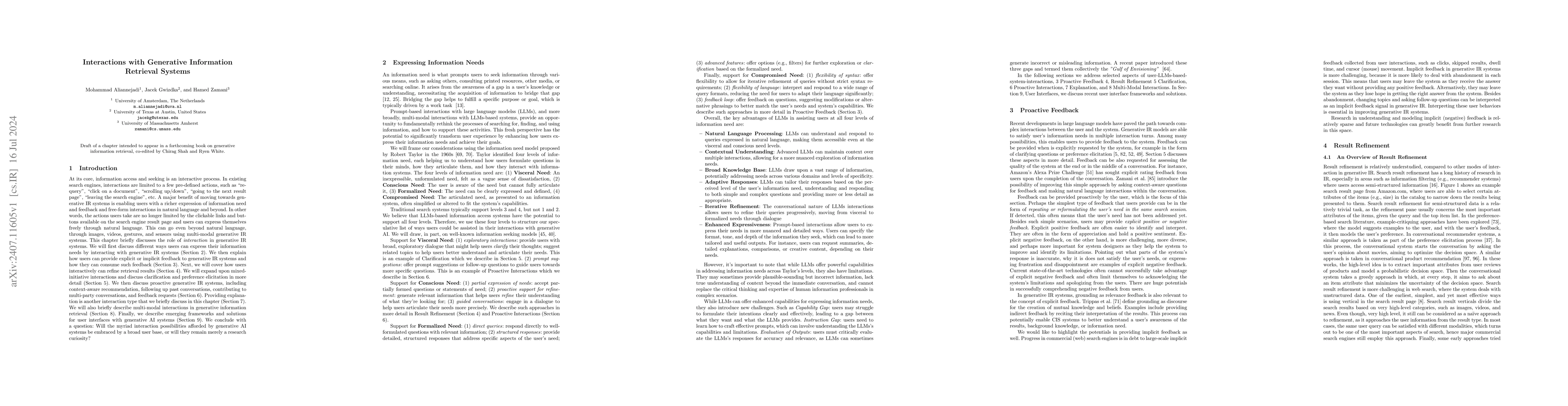 Thumbnail for Interactions with Generative Information Retrieval Systems