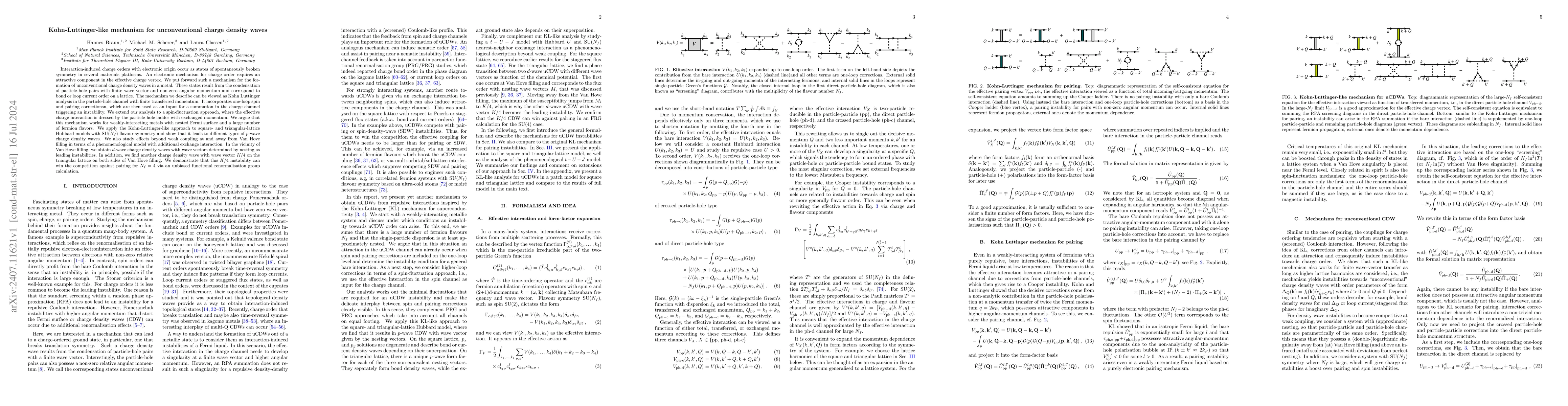 Thumbnail for Kohn-Luttinger-like mechanism for unconventional charge density waves
