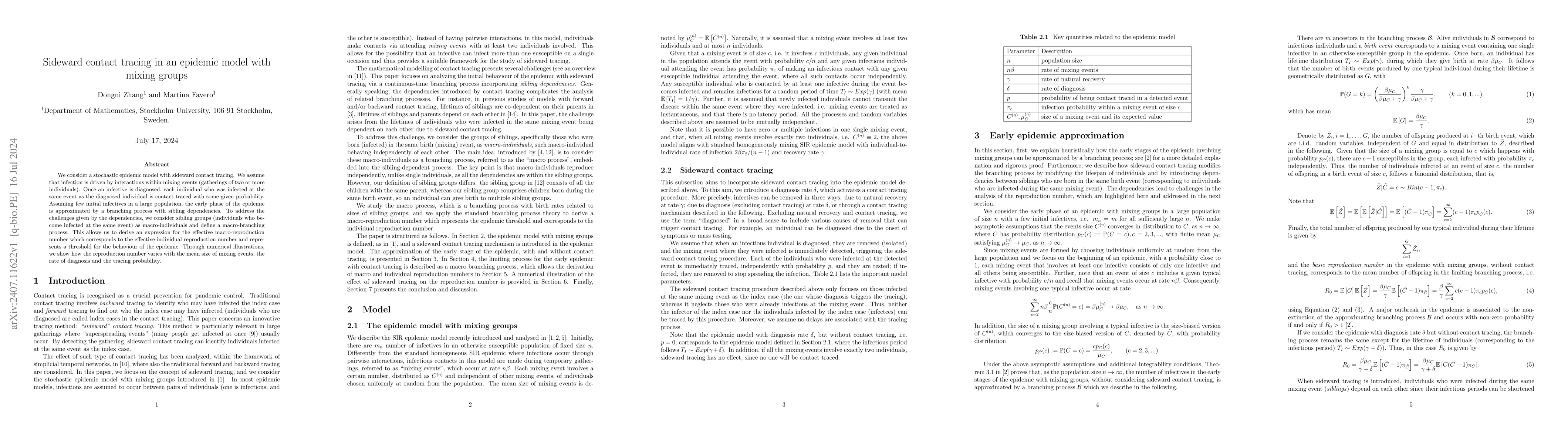 Thumbnail for Sideward contact tracing in an epidemic model with mixing groups